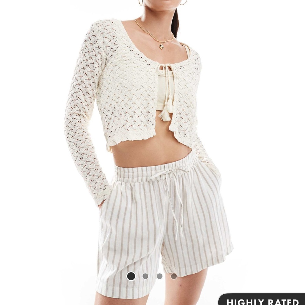 VILA Cream Knit Top